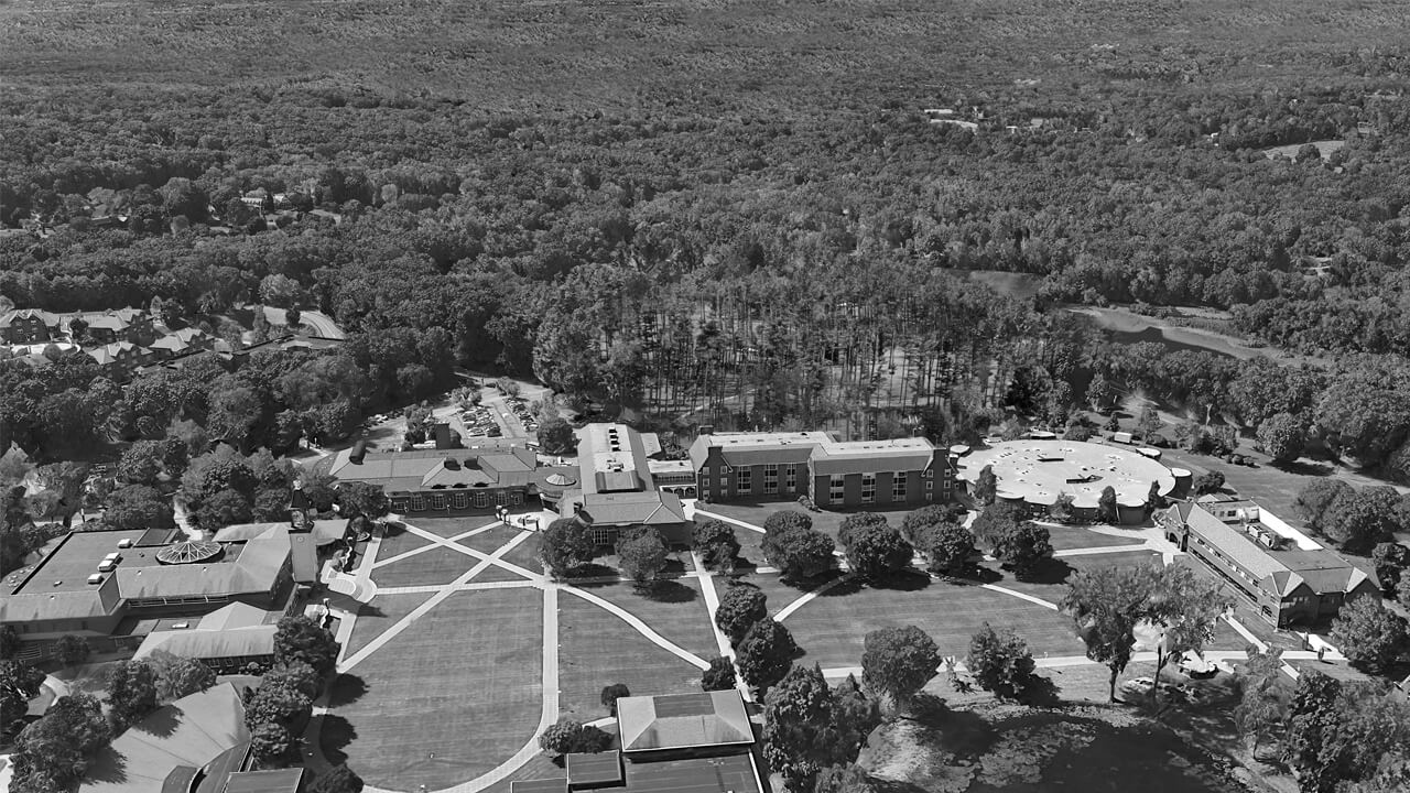 Aerial view of the current state of the Mount Carmel Campus